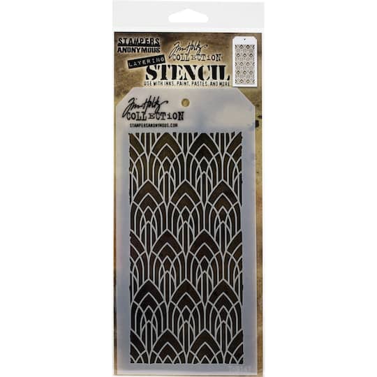 Stampers Anonymous Tim Holtz&#xAE; Deco Arch Layered Stencil, 4.125&#x22; x 8.5&#x22;